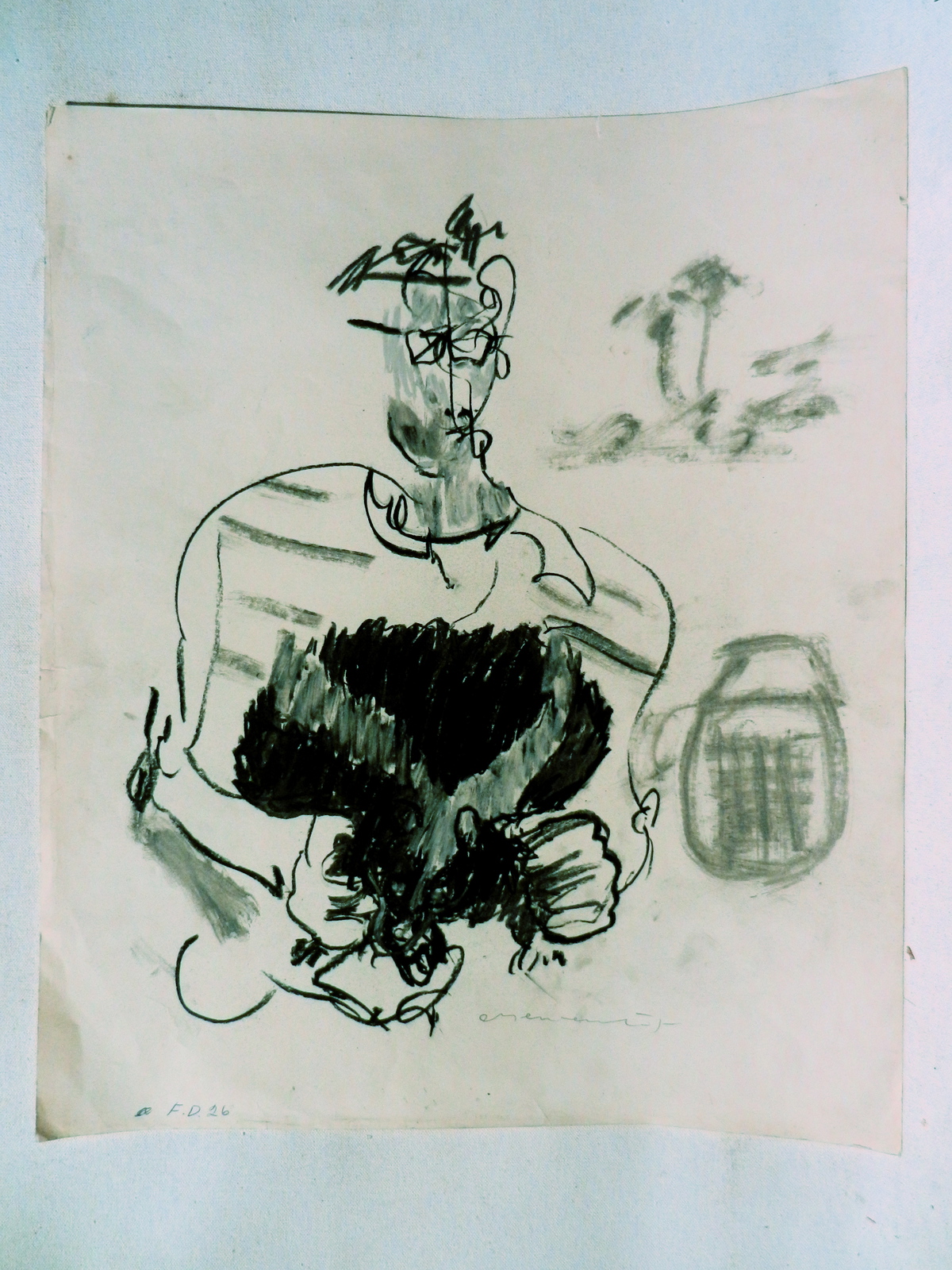 Portrait of Jake Woolworth with Pet Skunk